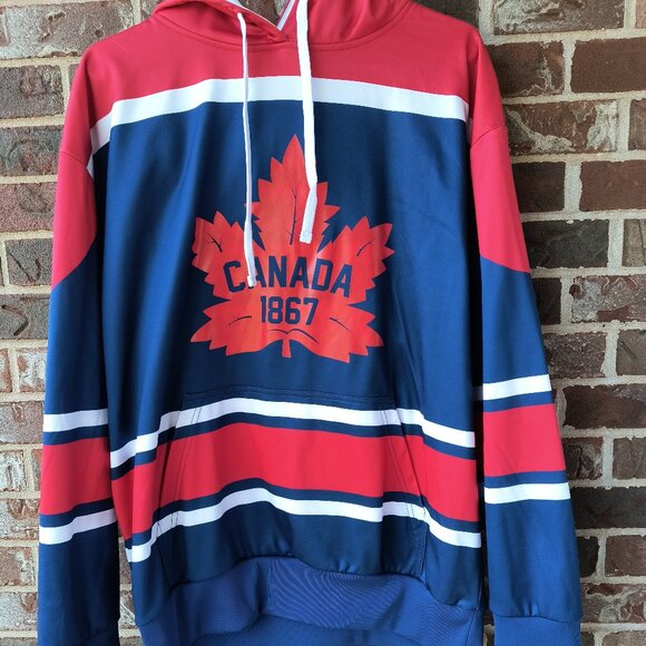 Calhoun Canadian maple leaf lined hoodie Size Large - Picture 1 of 8